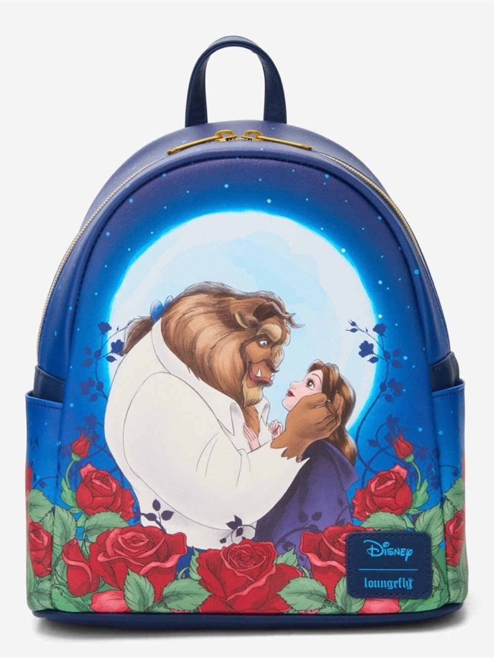 Loungefly Blue Beauty and the Beast Rose Kids Mini Backpack